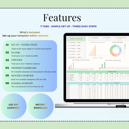 Airbnb & Vrbo Income Expense Tracker | Rental Property P&L