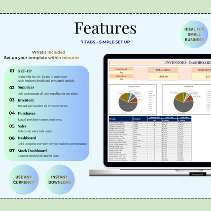 Inventory Management Template for Small Business | Excel & Sheets