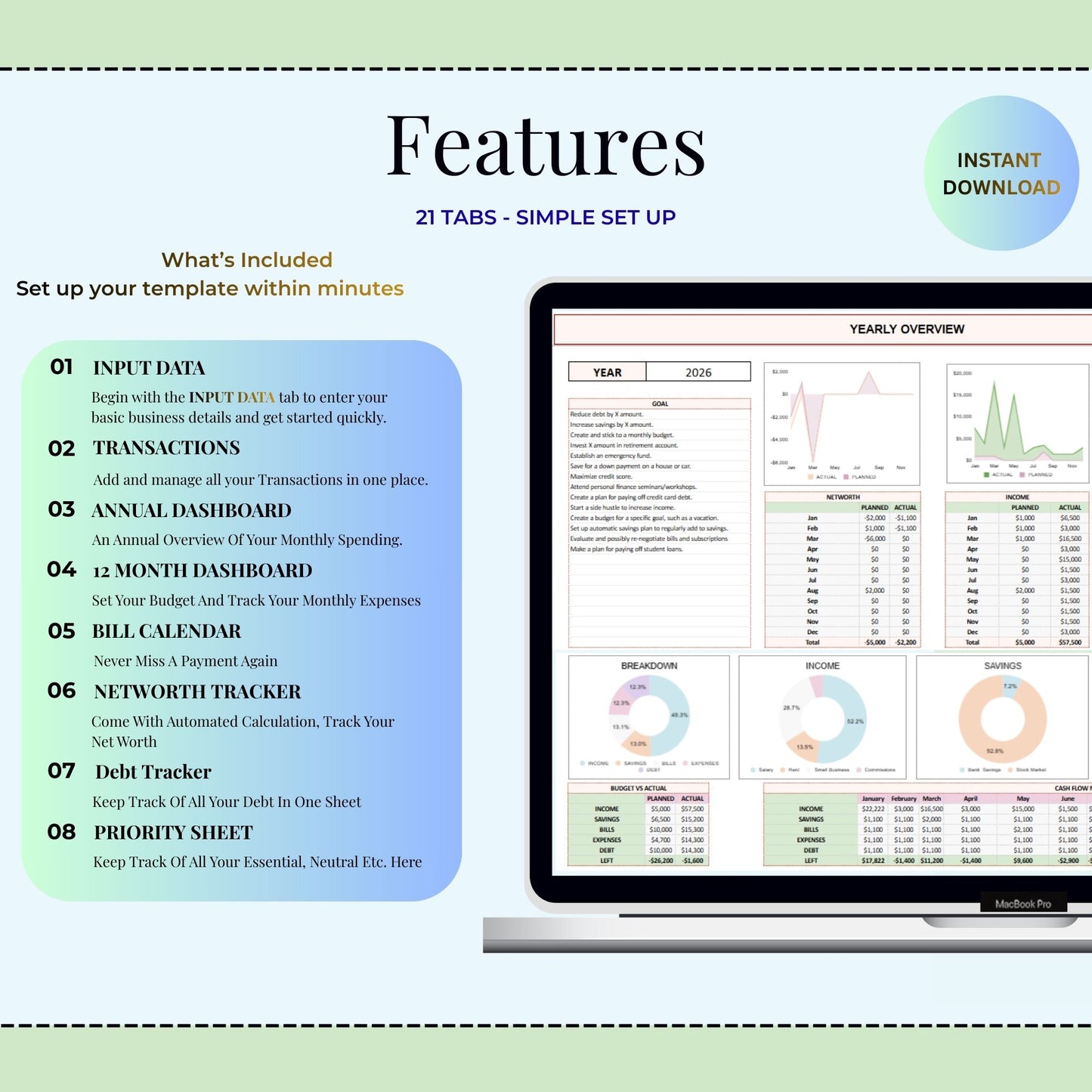Biweekly Paycheck Budget Template | Excel & Google Sheets