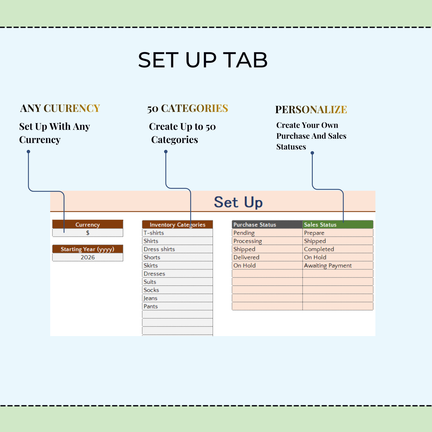 Inventory Tracker Spreadsheet for Small Business | Google Sheets and Excel Inventory Management Template | Inventory Log Order Tracker
