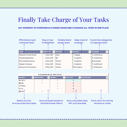 Excel Task Tracker Spreadsheet To Do List Google Sheets