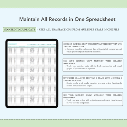 Easy Business Bookkeeping Template: Excel & Google Sheets