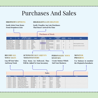 Inventory Management Template for Small Business | Excel & Sheets