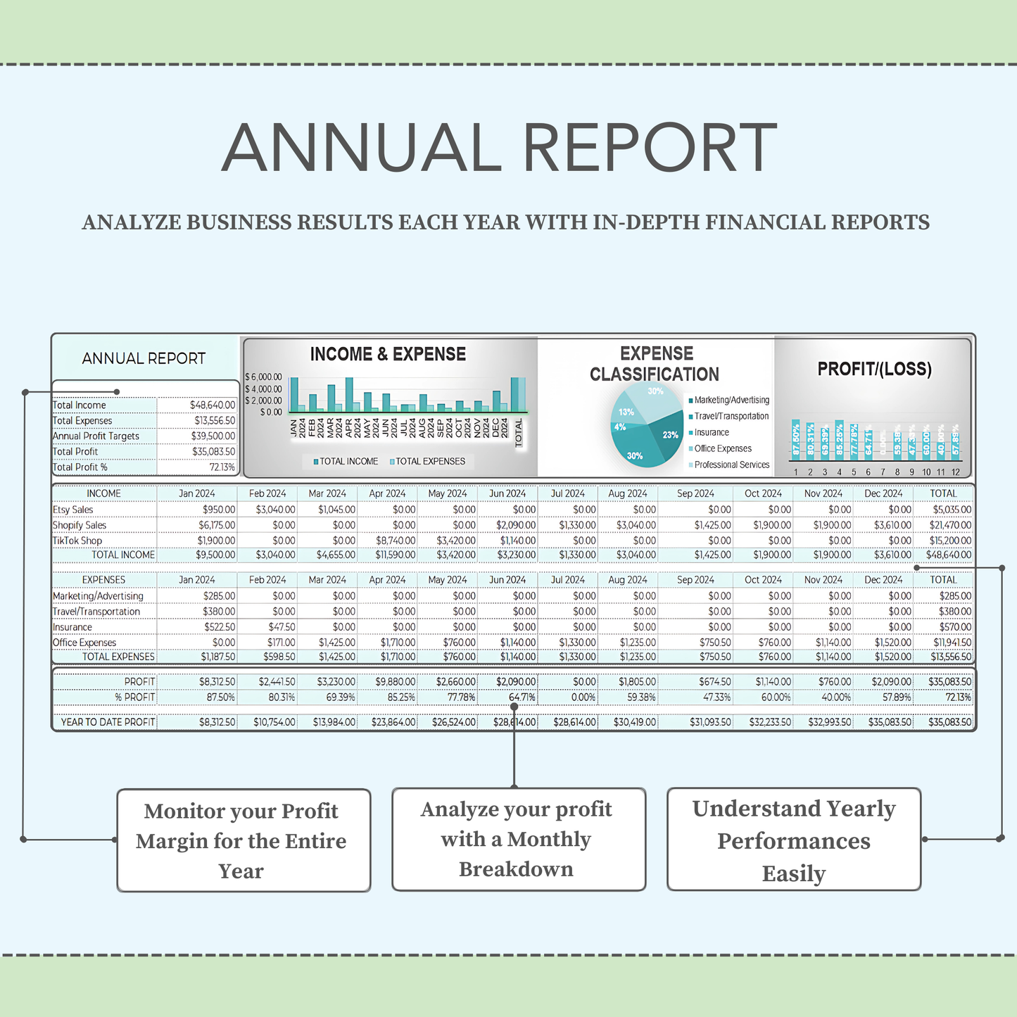 Easy Business Bookkeeping Template: Excel & Google Sheets