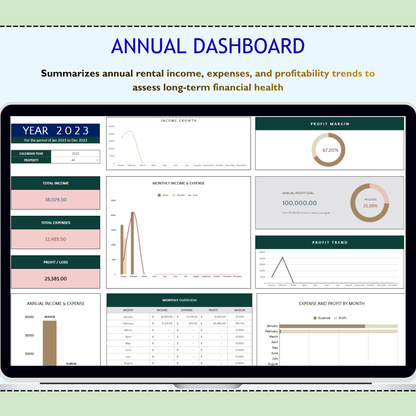 Rental Bookkeeping Excel Google Sheets – Rental Property Template, Landlord Spreadsheet, Income and Expense Tracker, Real Estate Management