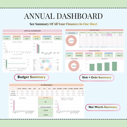 Automated Annual & Monthly Budget Template | Excel & Sheets