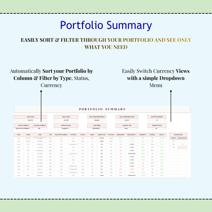 Investment Tracker Spreadsheet, Stock Portfolio & Crypto Tracker