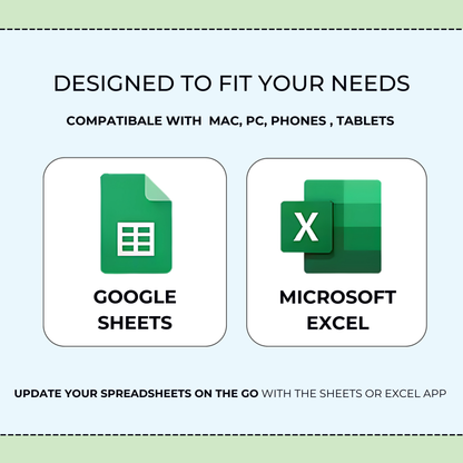 Daily Habit Tracker & Goal Planner | Excel & Google Sheets