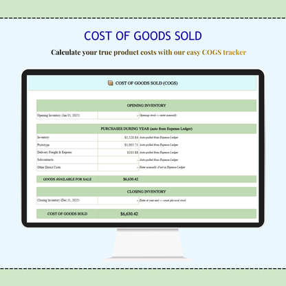 Canadian Business Tax Dashboard Excel Template | CRA T2125 Bookkeeping, Income Expense Tracker & KPI Dashboard