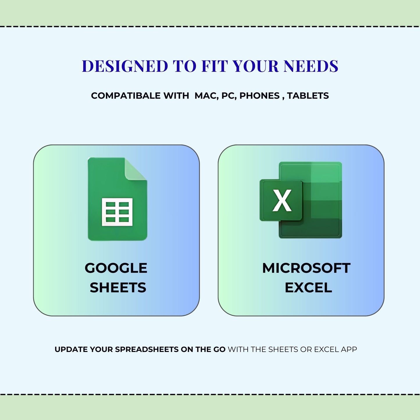 50/30/20 & 70/20/10 Budget Template for Excel & Google Sheets