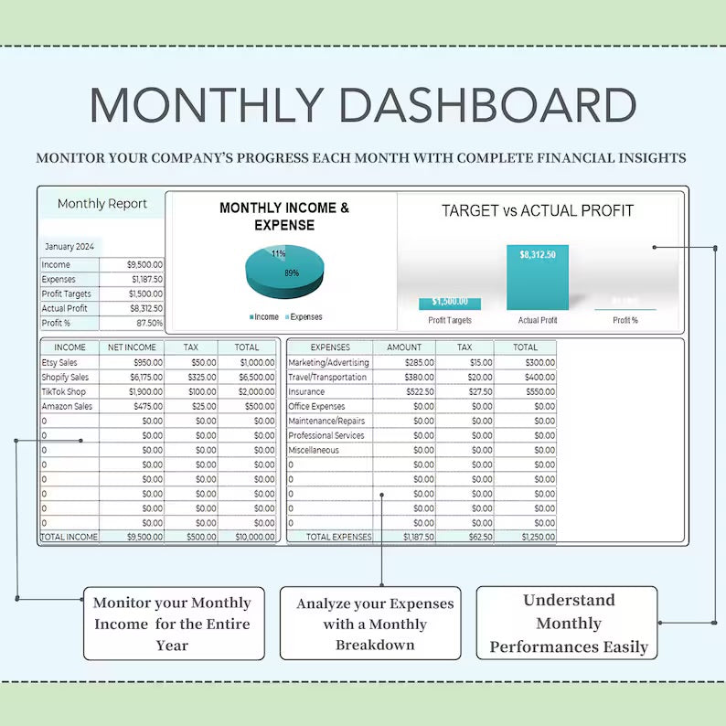 Simple Small Business Bookkeeping Template Excel Spreadsheet Bookkeeping Accounting Template Income and Expense Tracker Business Planner