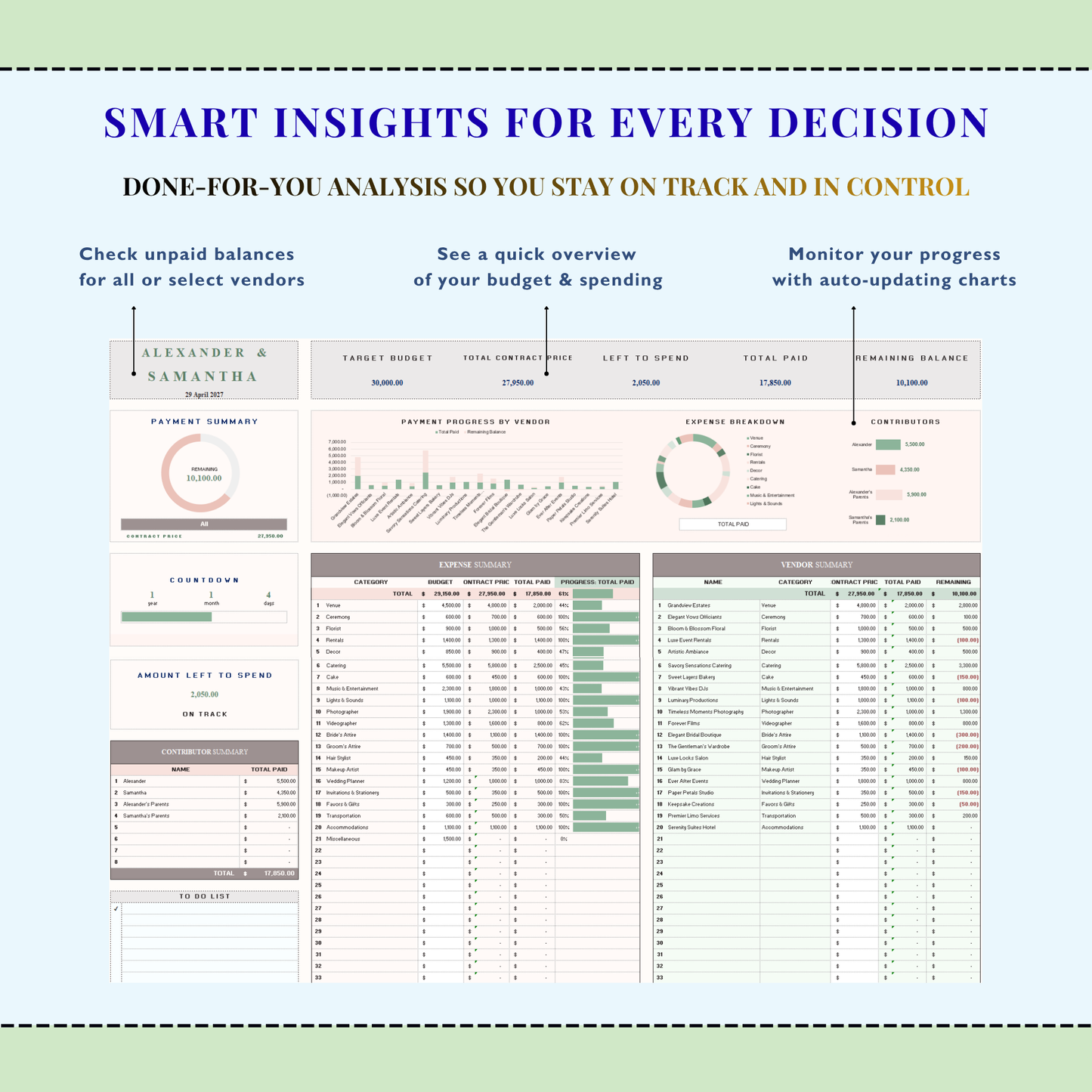 Wedding Budget Planner Spreadsheet Google Sheets | Excel Wedding Budget Tracker | Wedding Finance & Cost Tracking Expenses | Bride Budget