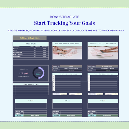 50/30/20 & 70/20/10 Budget Planner | Excel & Google Sheets