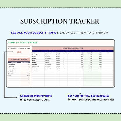 50/30/20 Budget Template | Monthly Excel & Google Sheets