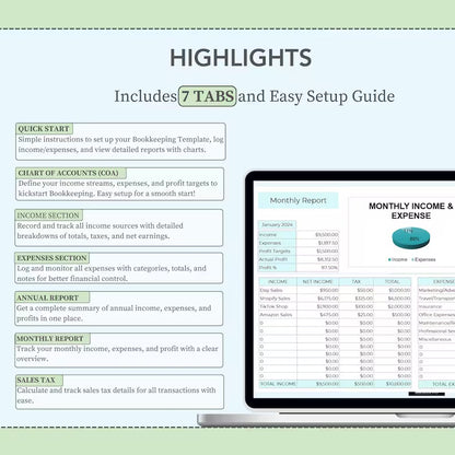 Simple Small Business Bookkeeping Template Excel Spreadsheet Bookkeeping Accounting Template Income and Expense Tracker Business Planner