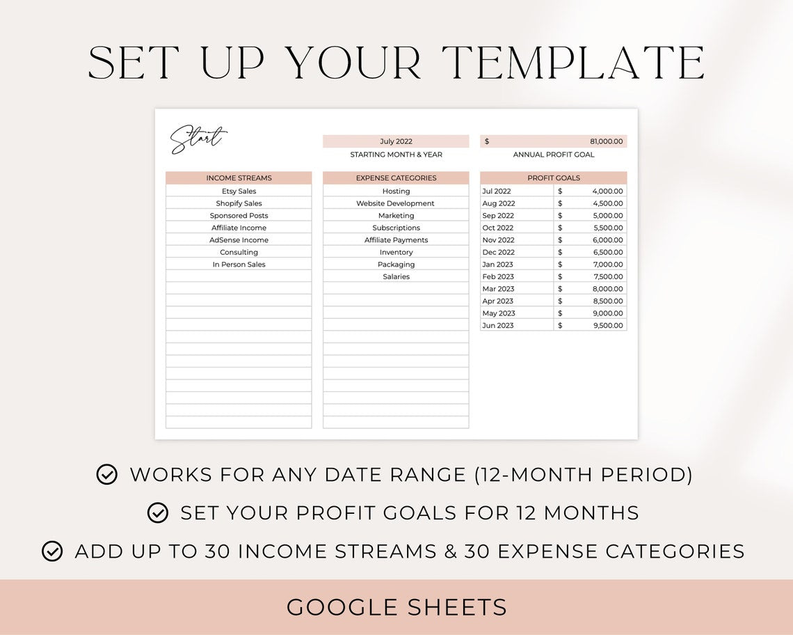 bookkeeping template for small business